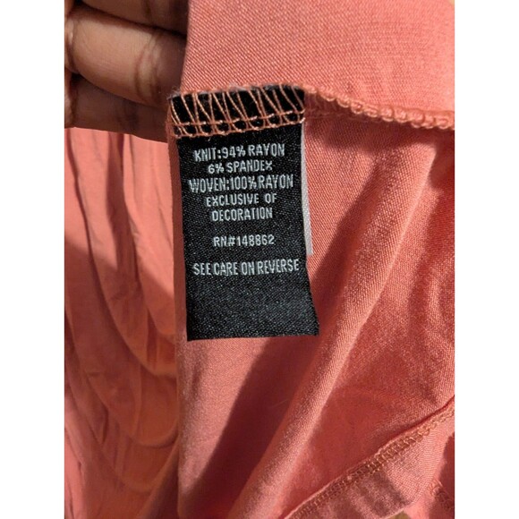 Torrid sleeveless peach embroidery tank top plus Size 0 - Picture 6 of 11